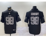 Men's Las Vegas Raiders #98 Maxx Crosby Black Limited Fashion Vapor Jersey