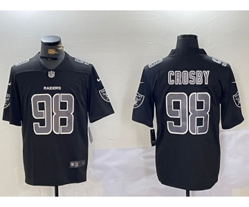 Men's Las Vegas Raiders #98 Maxx Crosby Black Limited Fashion Vapor Jersey