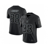 Men's Las Vegas Raiders #98 Maxx Crosby Black Reflective Limited Stitched Football Jersey