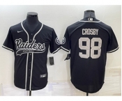 Men's Las Vegas Raiders #98 Maxx Crosby Black Stitched MLB Cool Base Nike Baseball Jersey