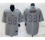 Men's Las Vegas Raiders #98 Maxx Crosby LOGO Grey Atmosphere Fashion 2022 Vapor Untouchable Stitched Limited Jersey