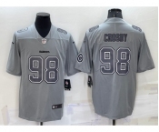 Men's Las Vegas Raiders #98 Maxx Crosby LOGO Grey Atmosphere Fashion 2022 Vapor Untouchable Stitched Limited Jersey