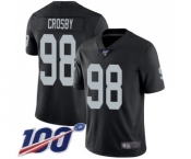 Men's Las Vegas Raiders #98 Maxx Crosby Men's Black Home Limited 100th Season Vapor Untouchable Football Jersey