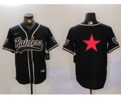 Men's Las Vegas Raiders Black Team Big Logo With Patch Cool Base Stitched Baseball Jerseys