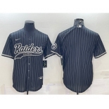 Men's Las Vegas Raiders Blank Black With Patch Cool Base Stitched Baseball Jersey