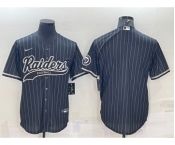 Men's Las Vegas Raiders Blank Black With Patch Cool Base Stitched Baseball Jersey