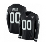 Men's Nike Oakland Raiders #00 Jim Otto Limited Black Therma Long Sleeve NFL Jersey