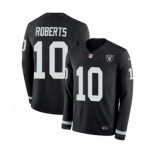 Men's Nike Oakland Raiders #10 Seth Roberts Limited Black Therma Long Sleeve NFL Jersey