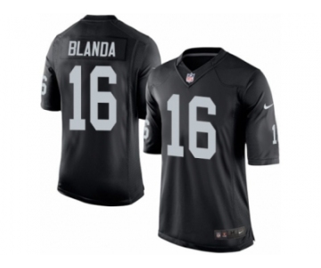 Men's Nike Oakland Raiders #16 George Blanda Limited Black Team Color NFL Jersey