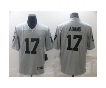 Men's Nike Oakland Raiders #17 Davante Adams Grey Vapor Limited Stitched Jersey