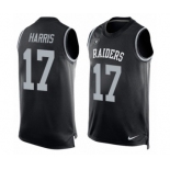 Men's Nike Oakland Raiders #17 Dwayne Harris Limited Black Player Name & Number Tank Top NFL Jersey