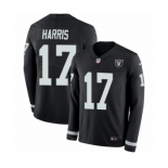 Men's Nike Oakland Raiders #17 Dwayne Harris Limited Black Therma Long Sleeve NFL Jersey