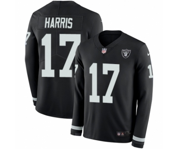 Men's Nike Oakland Raiders #17 Dwayne Harris Limited Black Therma Long Sleeve NFL Jersey