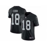 Men's Nike Oakland Raiders #18 Connor Cook Vapor Untouchable Limited Black Team Color NFL Jersey