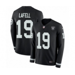 Men's Nike Oakland Raiders #19 Brandon LaFell Limited Black Therma Long Sleeve NFL Jersey