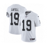 Men's Nike Oakland Raiders #19 Brandon LaFell White Vapor Untouchable Limited Player NFL Jersey