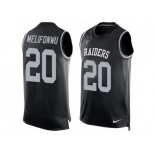 Men's Nike Oakland Raiders #20 Obi Melifonwu Limited Black Player Name & Number Tank Top NFL Jersey