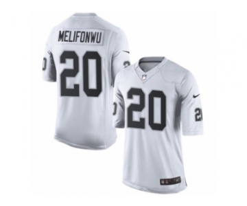 Men's Nike Oakland Raiders #20 Obi Melifonwu Limited White NFL Jersey