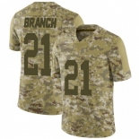 Men's Nike Oakland Raiders #21 Branch Limited Camo 2018 Salute to Service NFL Jersey