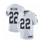 Men's Nike Oakland Raiders #22 Rashaan Melvin White Vapor Untouchable Limited Player NFL Jersey