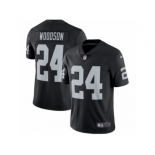 Men's Nike Oakland Raiders #24 Charles Woodson Vapor Untouchable Limited Black Team Color NFL Jersey