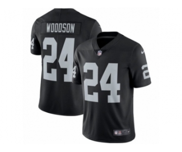 Men's Nike Oakland Raiders #24 Charles Woodson Vapor Untouchable Limited Black Team Color NFL Jersey