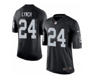 Men's Nike Oakland Raiders #24 Marshawn Lynch Limited Black Team Color NFL Jersey