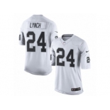 Men's Nike Oakland Raiders #24 Marshawn Lynch Limited White NFL Jersey