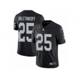 Men's Nike Oakland Raiders #25 Fred Biletnikoff Vapor Untouchable Limited Black Team Color NFL Jersey