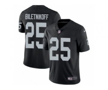 Men's Nike Oakland Raiders #25 Fred Biletnikoff Vapor Untouchable Limited Black Team Color NFL Jersey