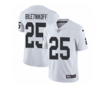 Men's Nike Oakland Raiders #25 Fred Biletnikoff Vapor Untouchable Limited White NFL Jersey