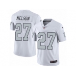 Men's Nike Oakland Raiders #27 Reggie Nelson Limited White Rush NFL Jersey