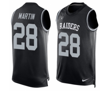 Men's Nike Oakland Raiders #28 Doug Martin Limited Black Player Name & Number Tank Top NFL Jersey