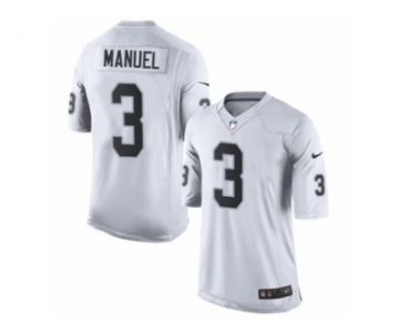 Men's Nike Oakland Raiders #3 E. J. Manuel Limited White NFL Jersey