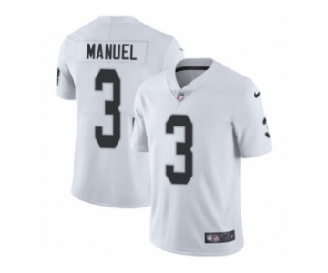 Men's Nike Oakland Raiders #3 E. J. Manuel Vapor Untouchable Limited White NFL Jersey