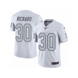 Men's Nike Oakland Raiders #30 Jalen Richard Limited White Rush NFL Jersey