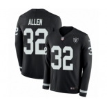 Men's Nike Oakland Raiders #32 Marcus Allen Limited Black Therma Long Sleeve NFL Jersey