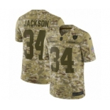 Men's Nike Oakland Raiders #34 Bo Jackson Limited Camo 2018 Salute to Service NFL Jersey