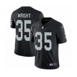 Men's Nike Oakland Raiders #35 Shareece Wright Black Team Color Vapor Untouchable Limited Player NFL Jersey