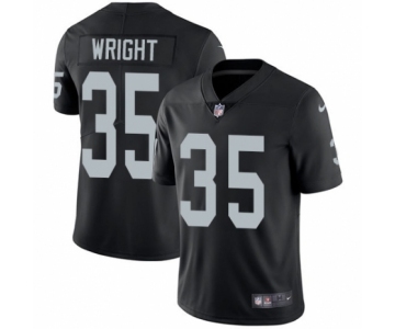 Men's Nike Oakland Raiders #35 Shareece Wright Black Team Color Vapor Untouchable Limited Player NFL Jersey