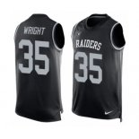 Men's Nike Oakland Raiders #35 Shareece Wright Limited Black Player Name & Number Tank Top NFL Jersey