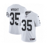 Men's Nike Oakland Raiders #35 Shareece Wright White Vapor Untouchable Limited Player NFL Jersey