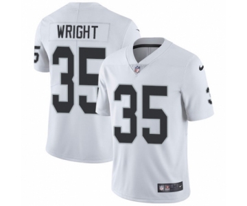 Men's Nike Oakland Raiders #35 Shareece Wright White Vapor Untouchable Limited Player NFL Jersey