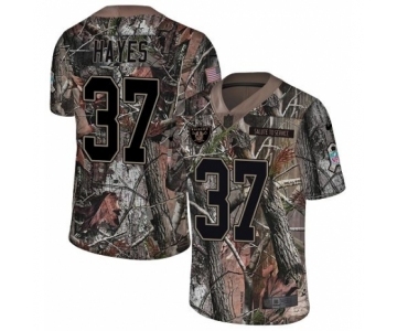 Men's Nike Oakland Raiders #37 Lester Hayes Limited Camo Rush Realtree NFL Jersey