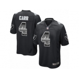 Men's Nike Oakland Raiders #4 Derek Carr Limited Black Strobe NFL Jersey