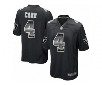 Men's Nike Oakland Raiders #4 Derek Carr Limited Black Strobe NFL Jersey