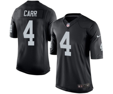 Men's Nike Oakland Raiders #4 Derek Carr Limited Black Team Color NFL Jersey