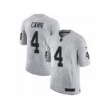 Men's Nike Oakland Raiders #4 Derek Carr Limited Gray Gridiron II NFL Jersey