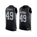 Men's Nike Oakland Raiders #49 Jamize Olawale Limited Black Player Name & Number Tank Top NFL Jersey