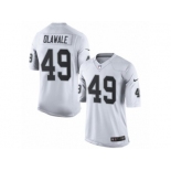 Men's Nike Oakland Raiders #49 Jamize Olawale Limited White NFL Jersey